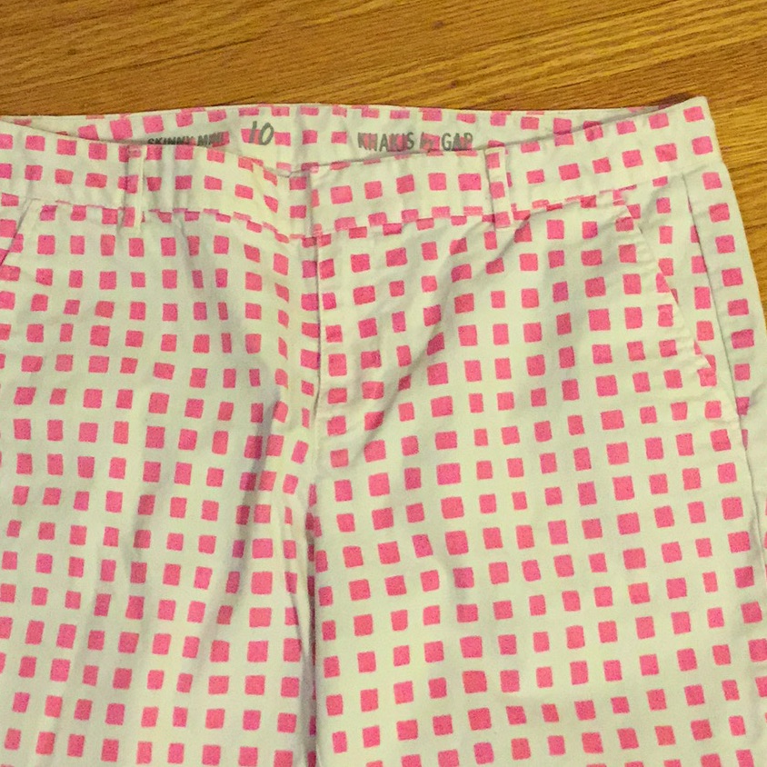 Gap Pink White Cotton Capris 10